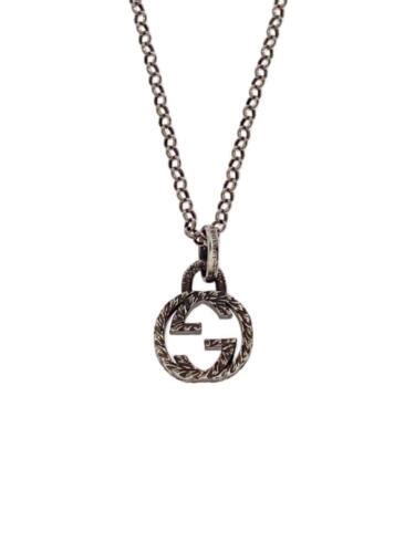 gucci 0309j 8055|GUCCI men's SV925 Silver necklace with top 0309J 8055 Used.